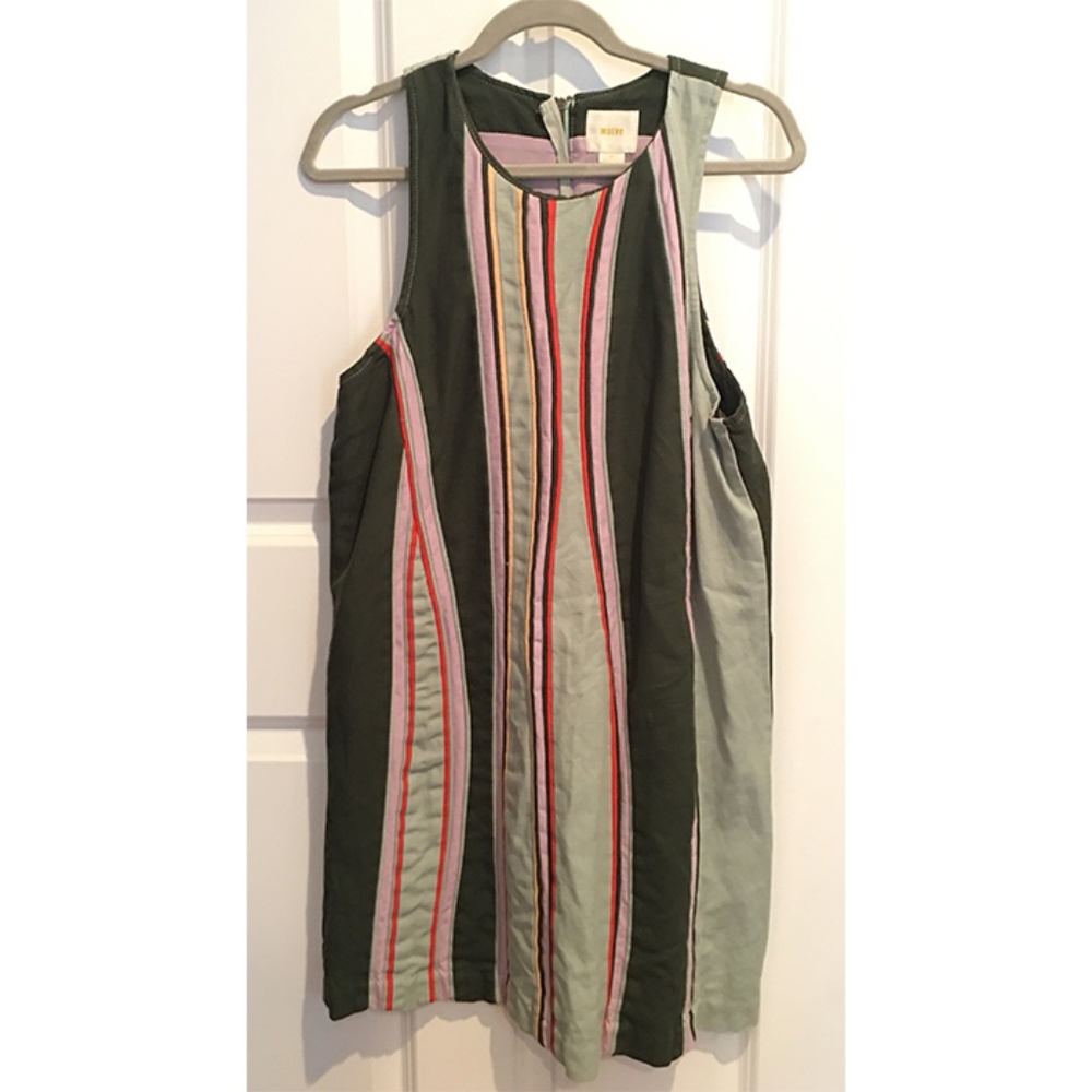 Anthropology (Maeve) - Colorful Denim Mini Dress